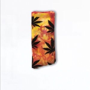 Weed Socks (Red & Yellow) Tie Dye